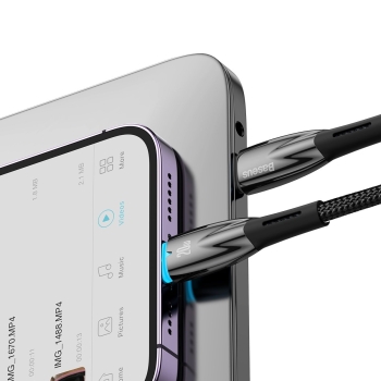 Kabel przewód do szybkiego ładowania iPhone USB-C - Lightning 480Mb/s PD 20W 2m czarny